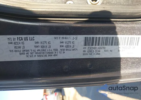 2018 Dodge Charger Sxt Rwd from USA, damaged, VIN 2C3CDXBG1JH247761